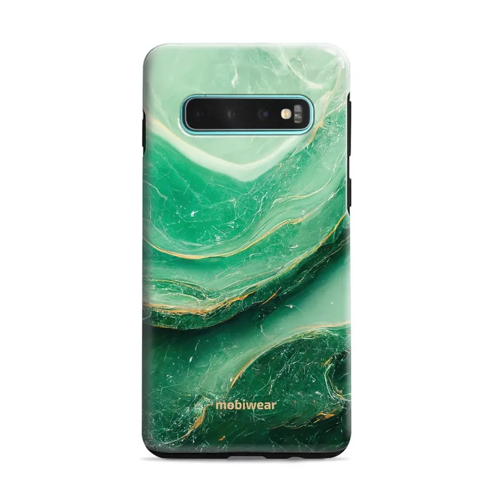 Odolný obal Mobiwear Elite Pro - Samsung Galaxy S10 Plus - EP38E Zelený mramor