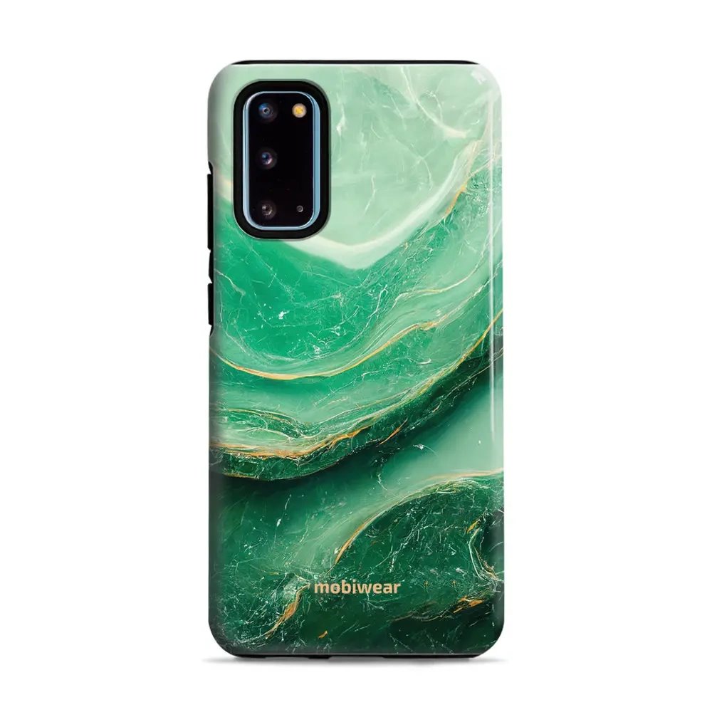Odolný obal Mobiwear Elite Pro - Samsung Galaxy S20 - EP38E Zelený mramor