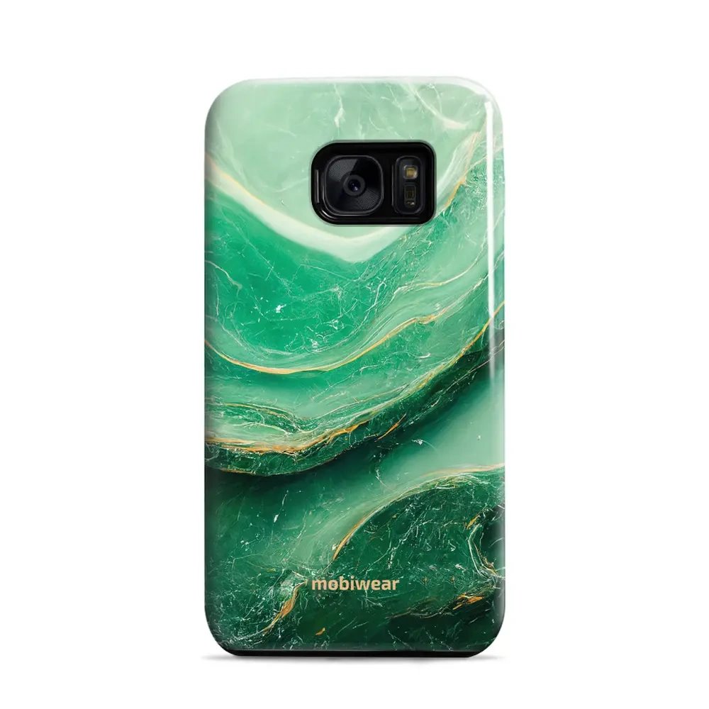 Odolný obal Mobiwear Elite Pro - Samsung Galaxy S7 - EP38E Zelený mramor