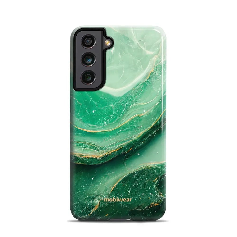 Odolný obal Mobiwear Elite Pro - Samsung Galaxy S21 FE - EP38E Zelený mramor