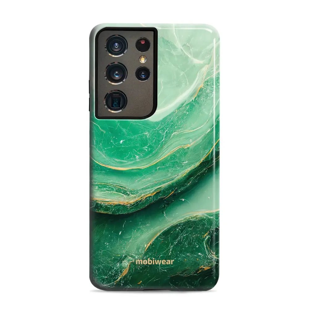 Odolný obal Mobiwear Elite Pro - Samsung Galaxy S21 Ultra - EP38E Zelený mramor