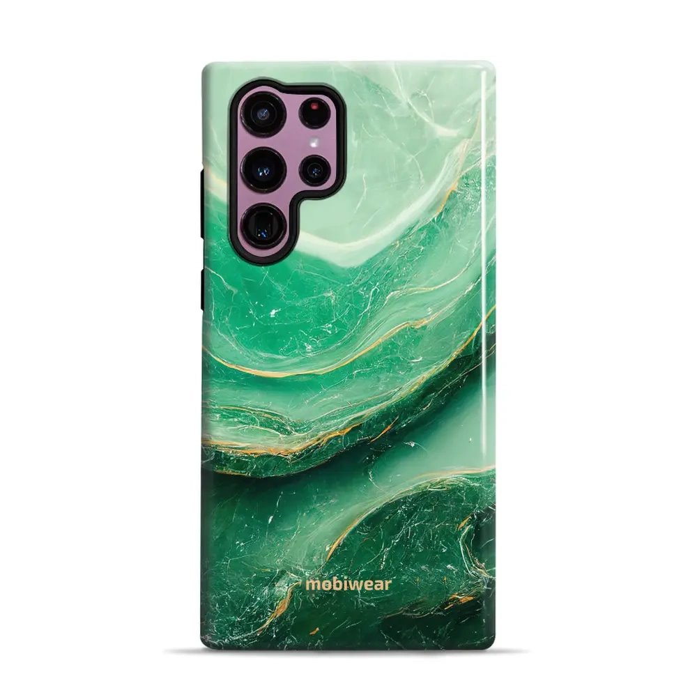 Odolný obal Mobiwear Elite Pro - Samsung Galaxy S22 Ultra - EP38E Zelený mramor