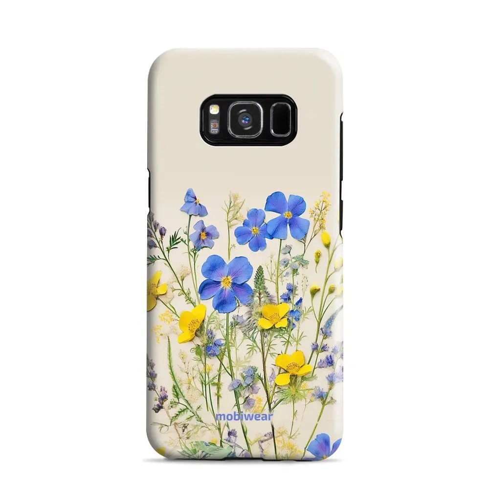Odolný obal Mobiwear Elite Pro - Samsung Galaxy S8 - EP41E Modré a žluté kvítky