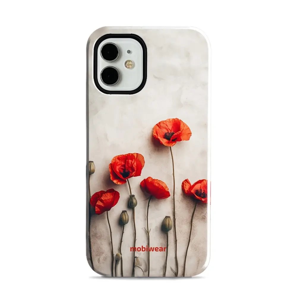 Odolný obal Mobiwear Elite Pro - Apple iPhone 12 Mini - EP42E Vlčí máky