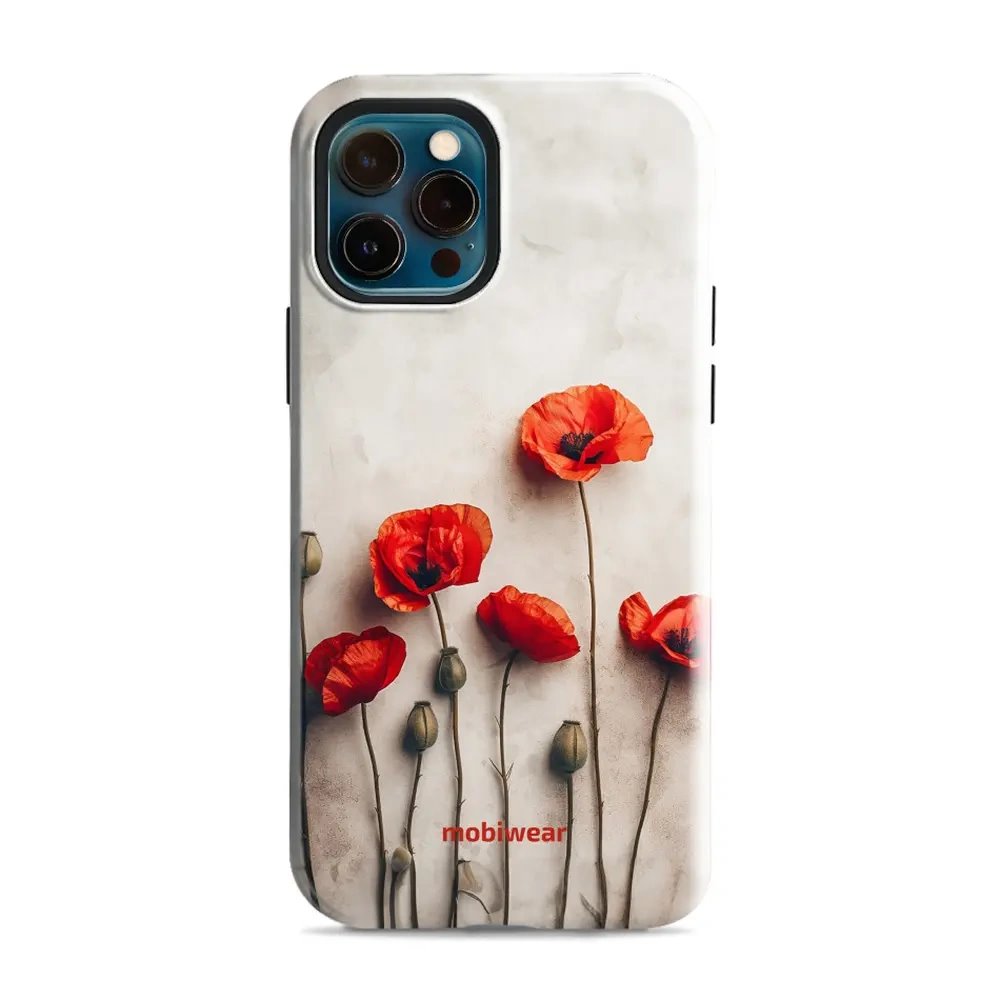 Odolný obal Mobiwear Elite Pro - Apple iPhone 12 / 12 Pro - EP42E Vlčí máky