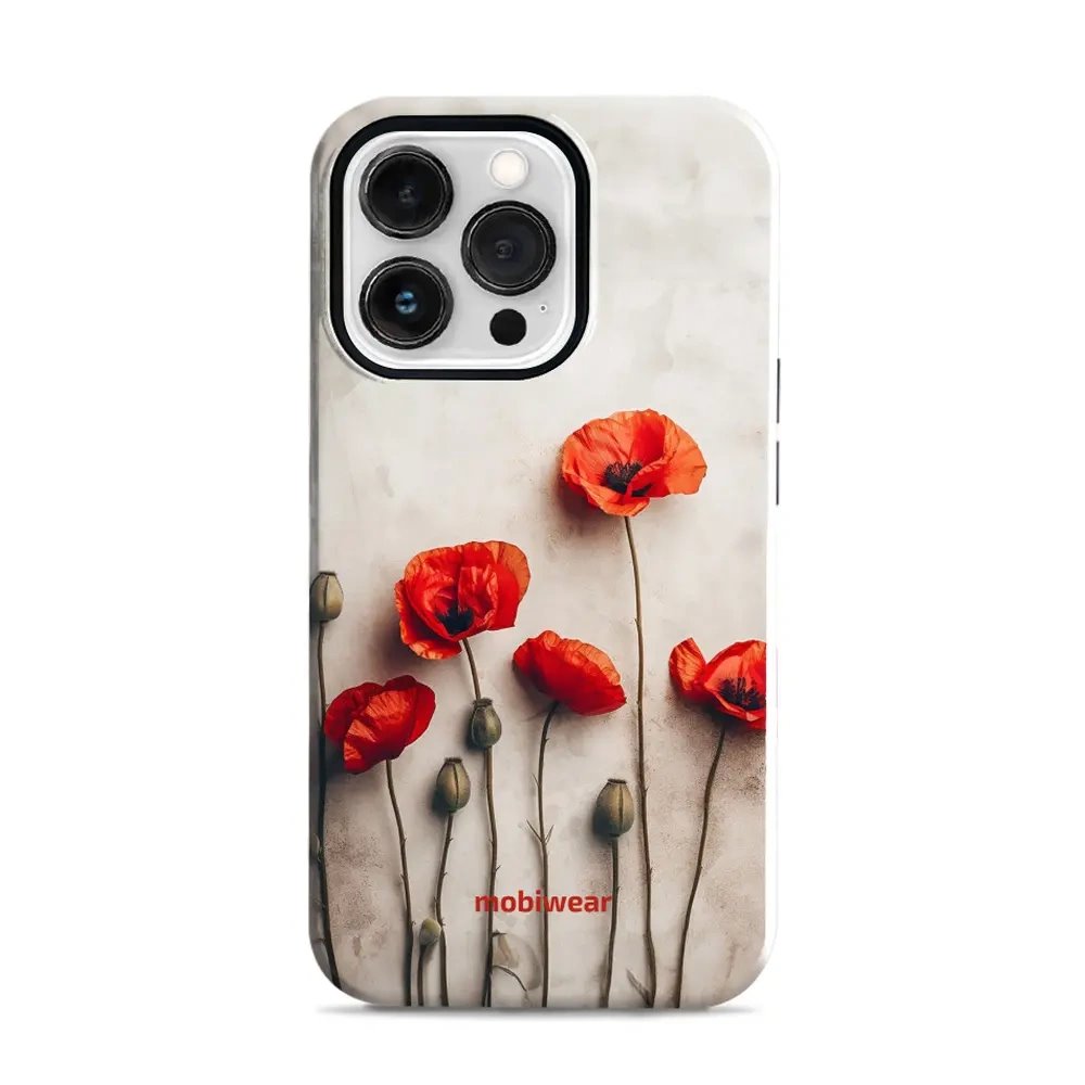Odolný obal Mobiwear Elite Pro - Apple iPhone 13 Pro - EP42E Vlčí máky