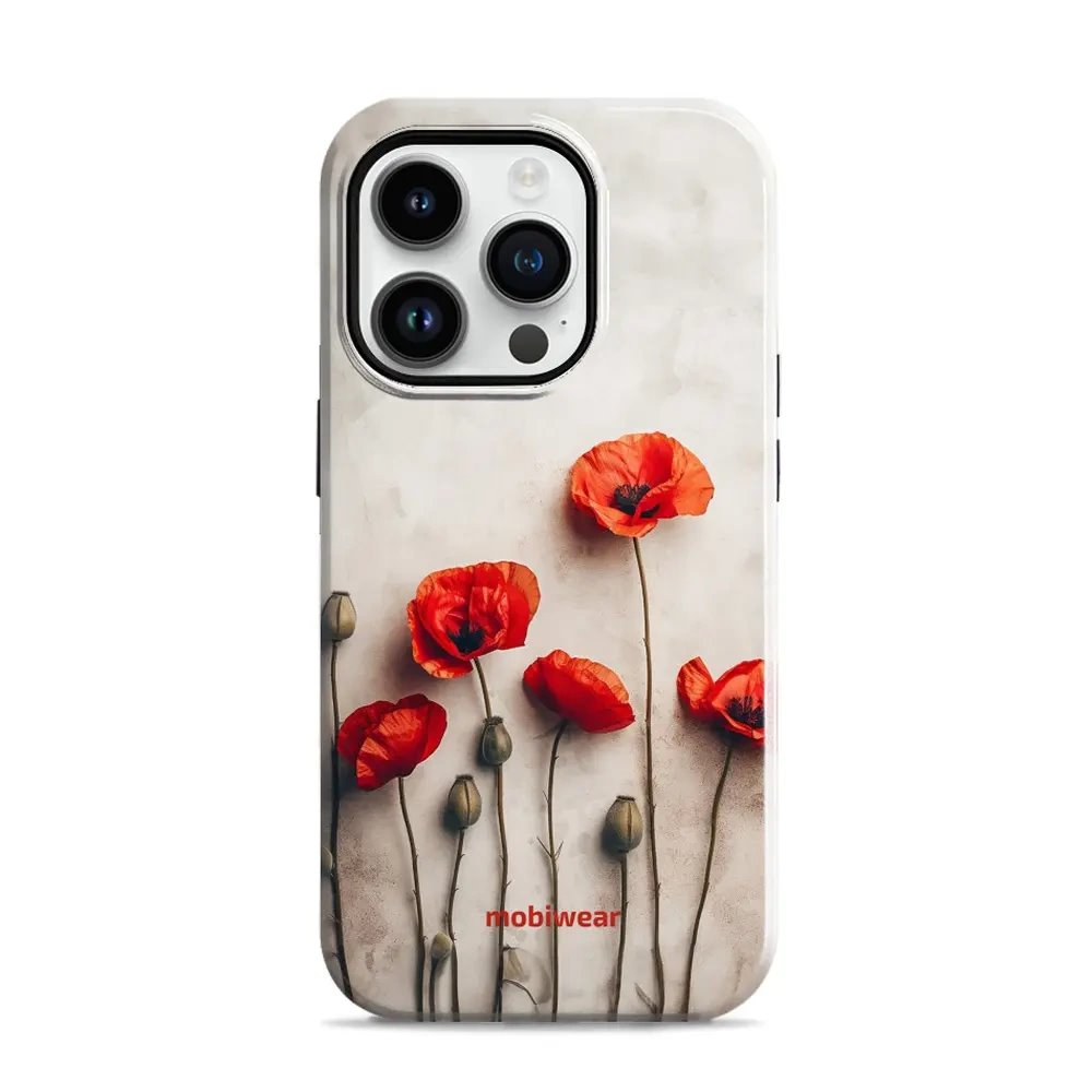 Odolný obal Mobiwear Elite Pro - Apple iPhone 14 Pro - EP42E Vlčí máky