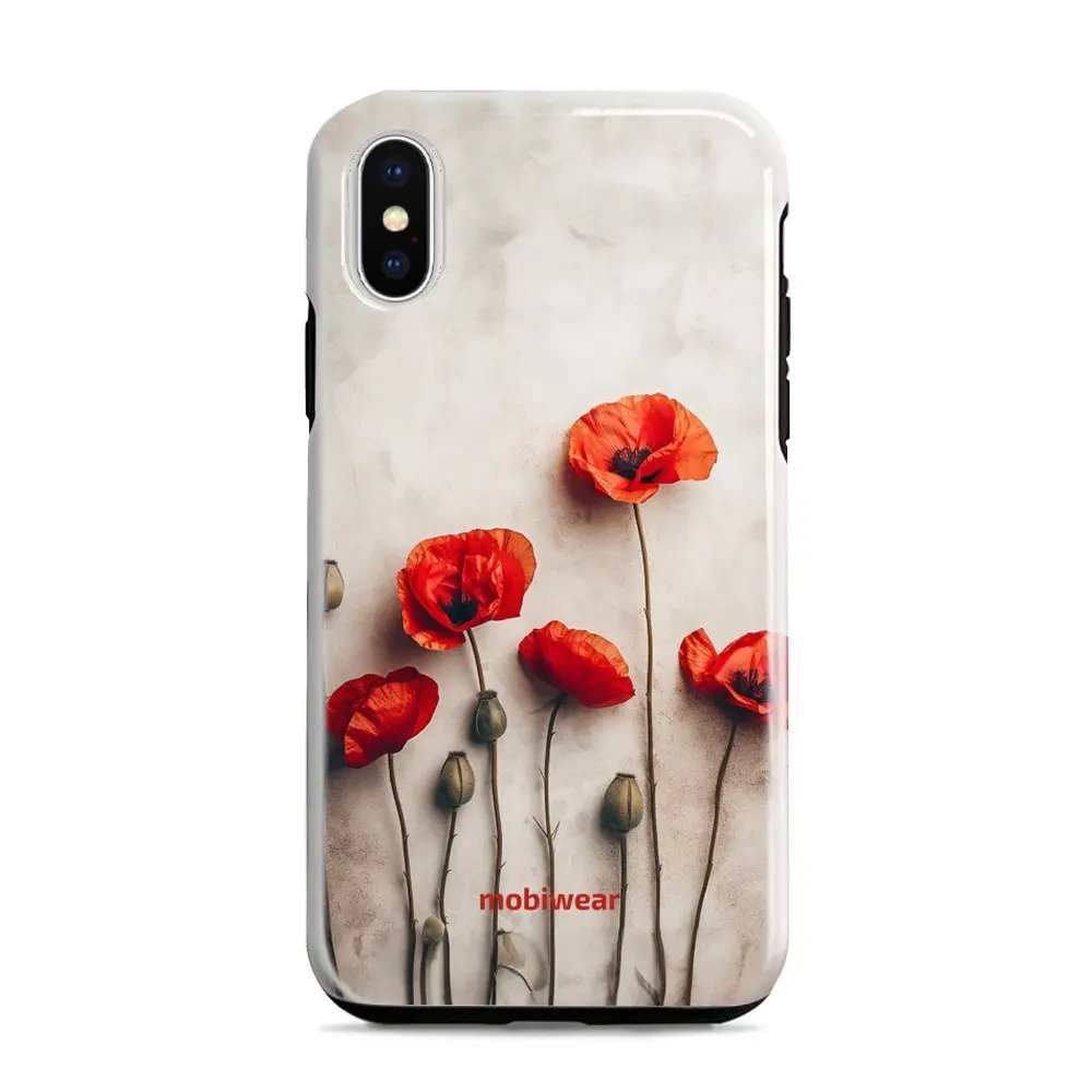 Odolný obal Mobiwear Elite Pro - Apple iPhone XR - EP42E Vlčí máky