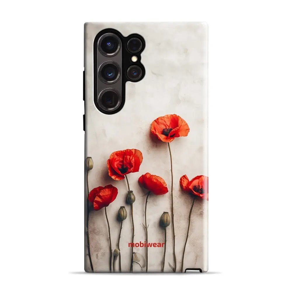 Odolný obal Mobiwear Elite Pro - Samsung Galaxy S23 Ultra - EP42E Vlčí máky