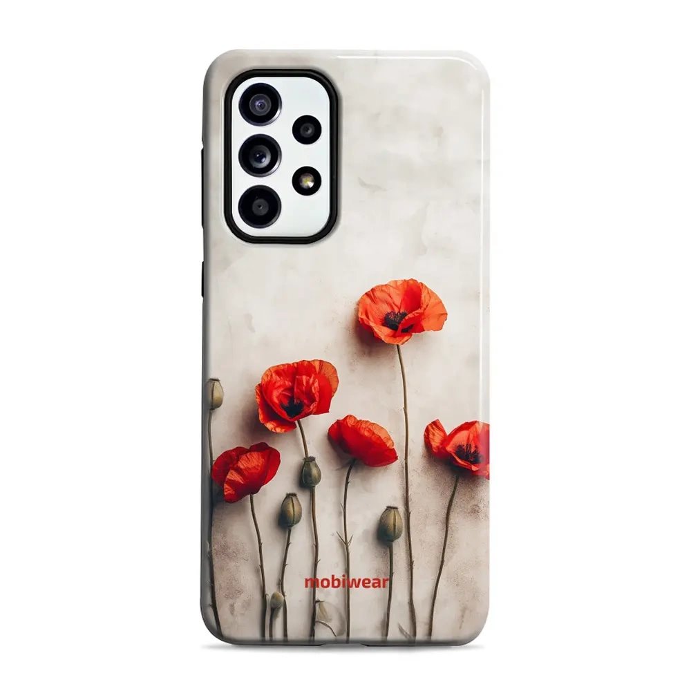 Odolný obal Mobiwear Elite Pro - Samsung Galaxy A52 / A52 5G / A52s - EP42E Vlčí máky