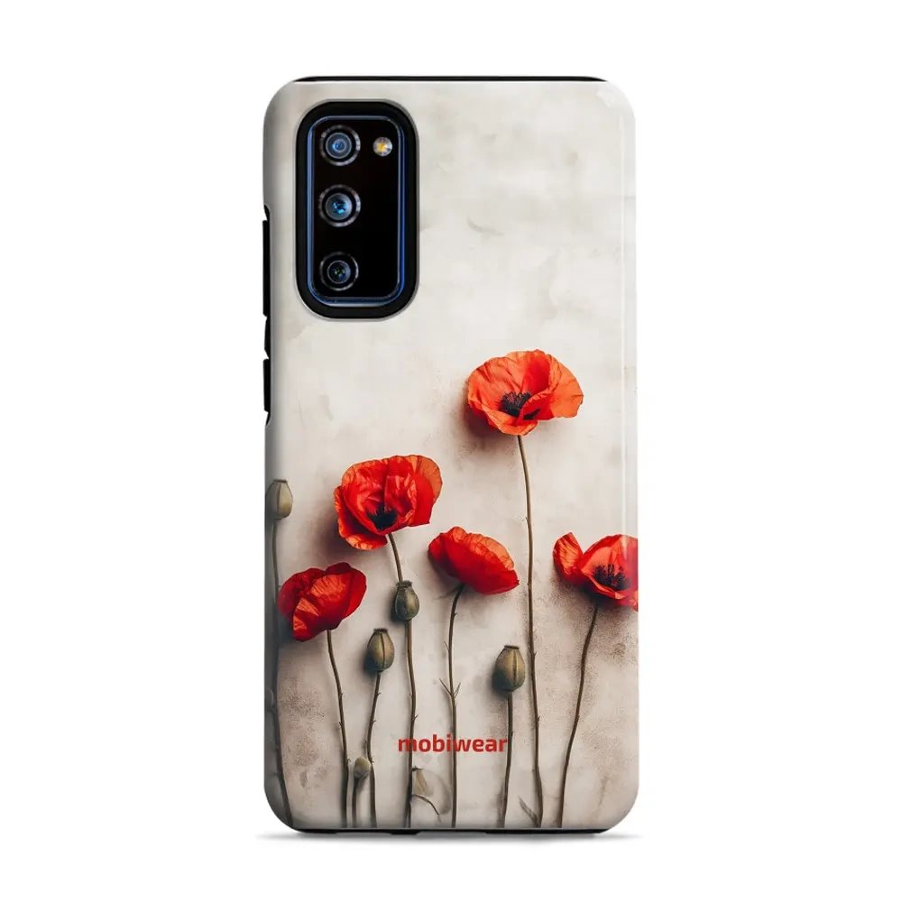 Odolný obal Mobiwear Elite Pro - Samsung Galaxy S20 FE - EP42E Vlčí máky
