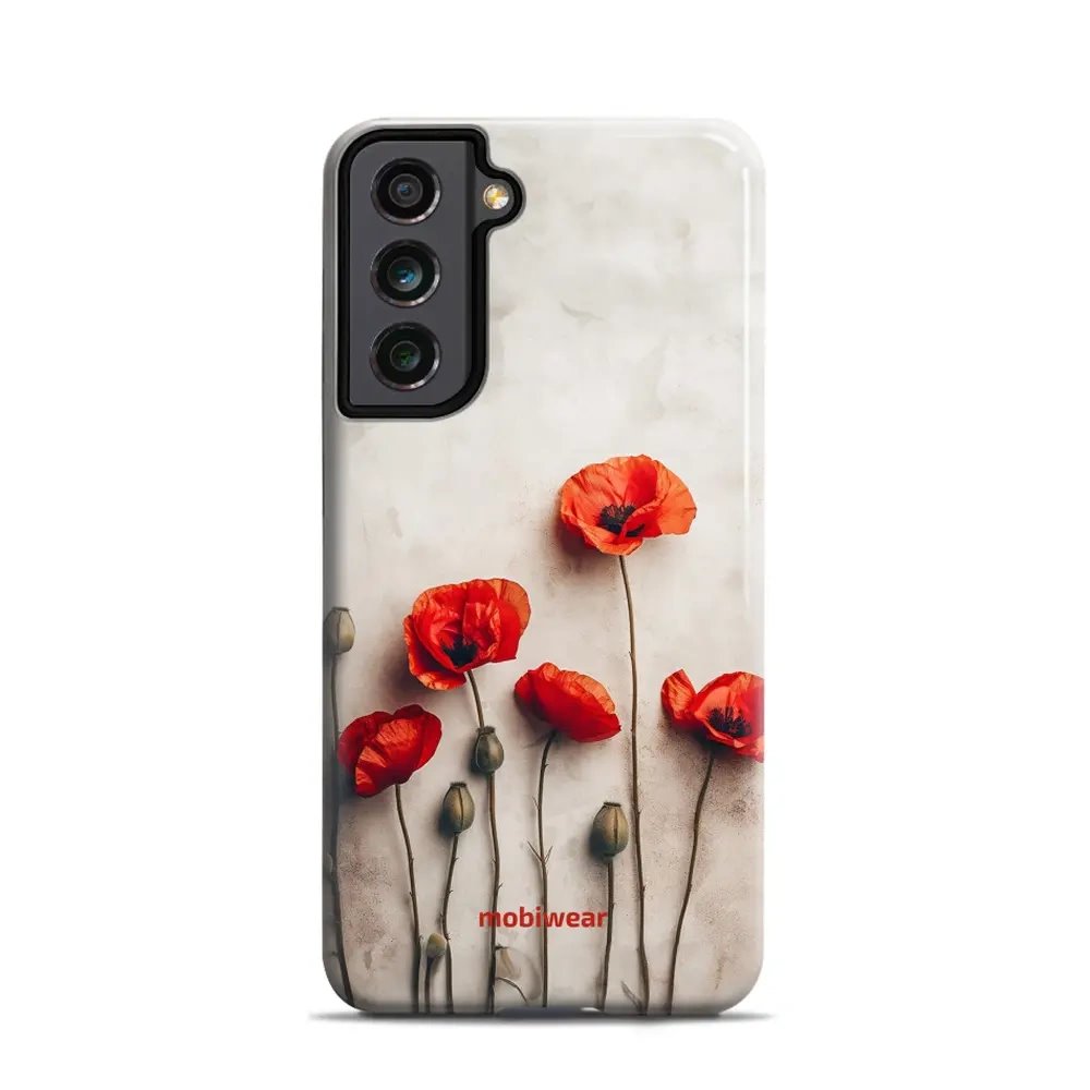 Odolný obal Mobiwear Elite Pro - Samsung Galaxy S21 FE - EP42E Vlčí máky