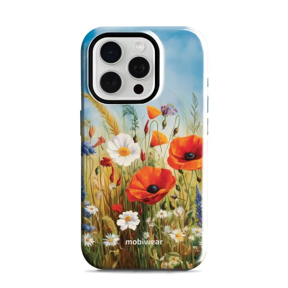 Odolný obal Mobiwear Elite Pro - Apple iPhone 15 Pro - EP43E Letní louka - VÝPRODEJ