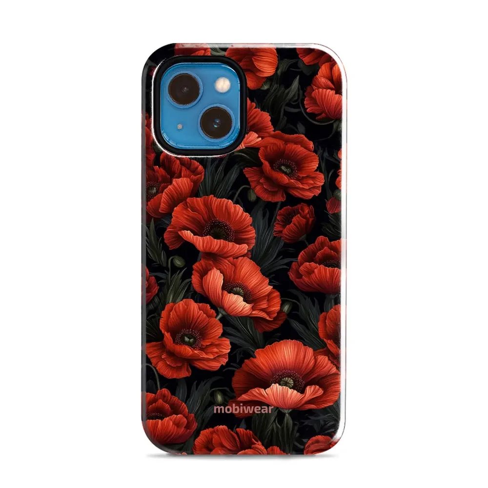 Odolný obal Mobiwear Elite Pro - Apple iPhone 13 Mini - EP45E Temné červené květy