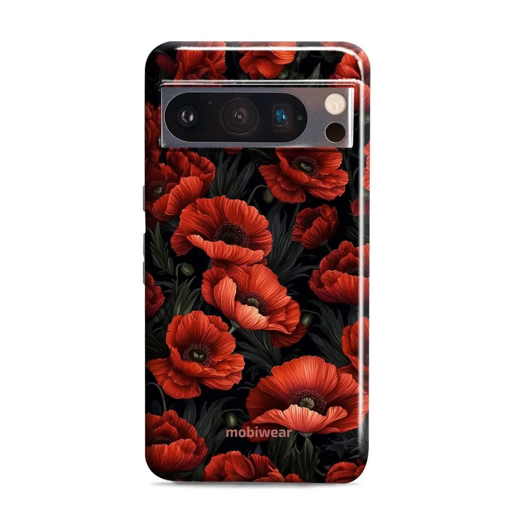 Odolný obal Mobiwear Elite Pro - Google Pixel 8 Pro - EP45E Temné červené květy