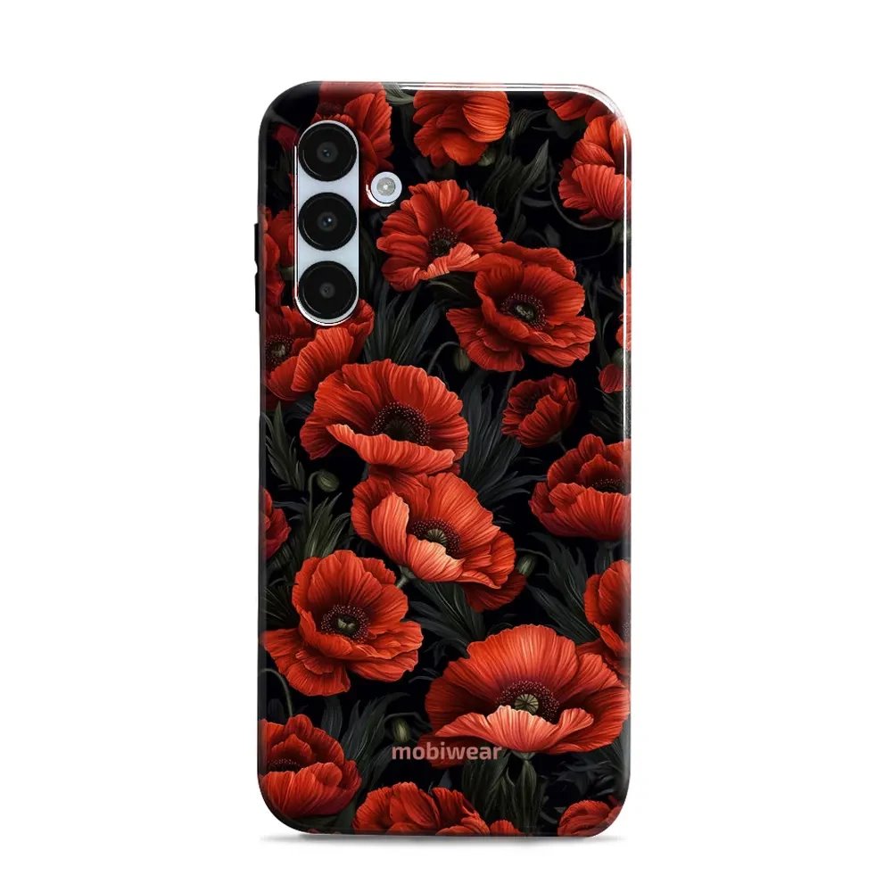 Odolný obal Mobiwear Elite Pro - Samsung Galaxy A25 5G - EP45E Temné červené květy