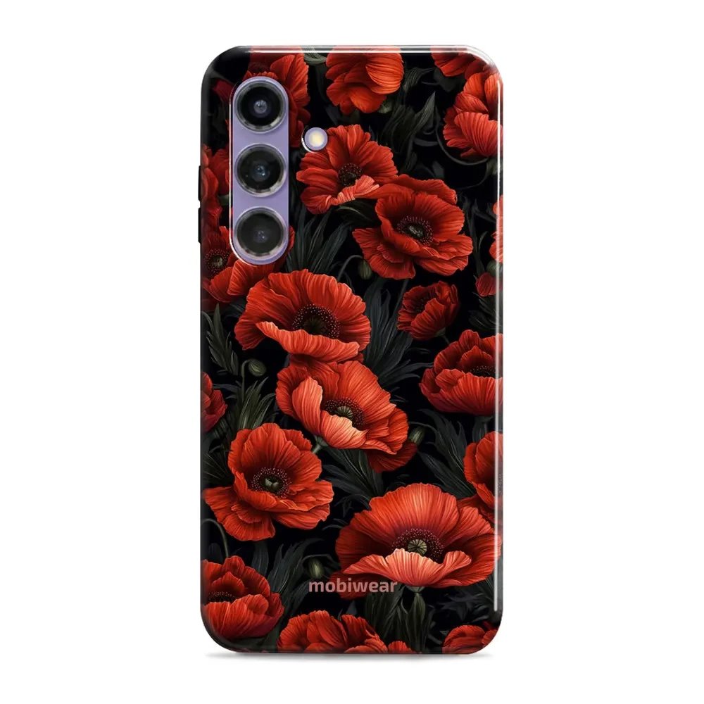 Odolný obal Mobiwear Elite Pro - Samsung Galaxy S24 Plus - EP45E Temné červené květy