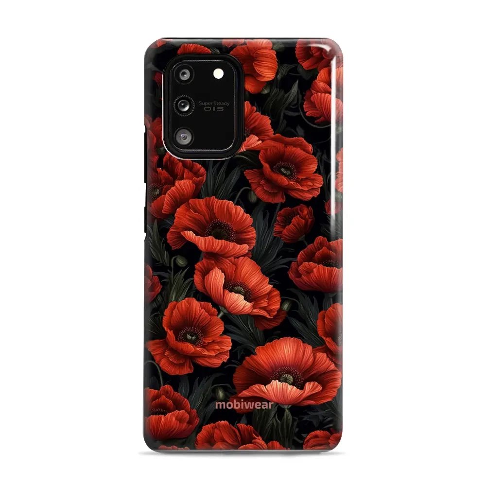 Odolný obal Mobiwear Elite Pro - Samsung Galaxy S10 Lite - EP45E Temné červené květy