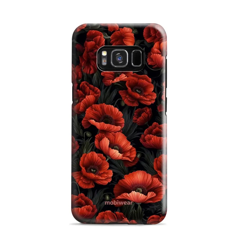 Odolný obal Mobiwear Elite Pro - Samsung Galaxy S8 - EP45E Temné červené květy