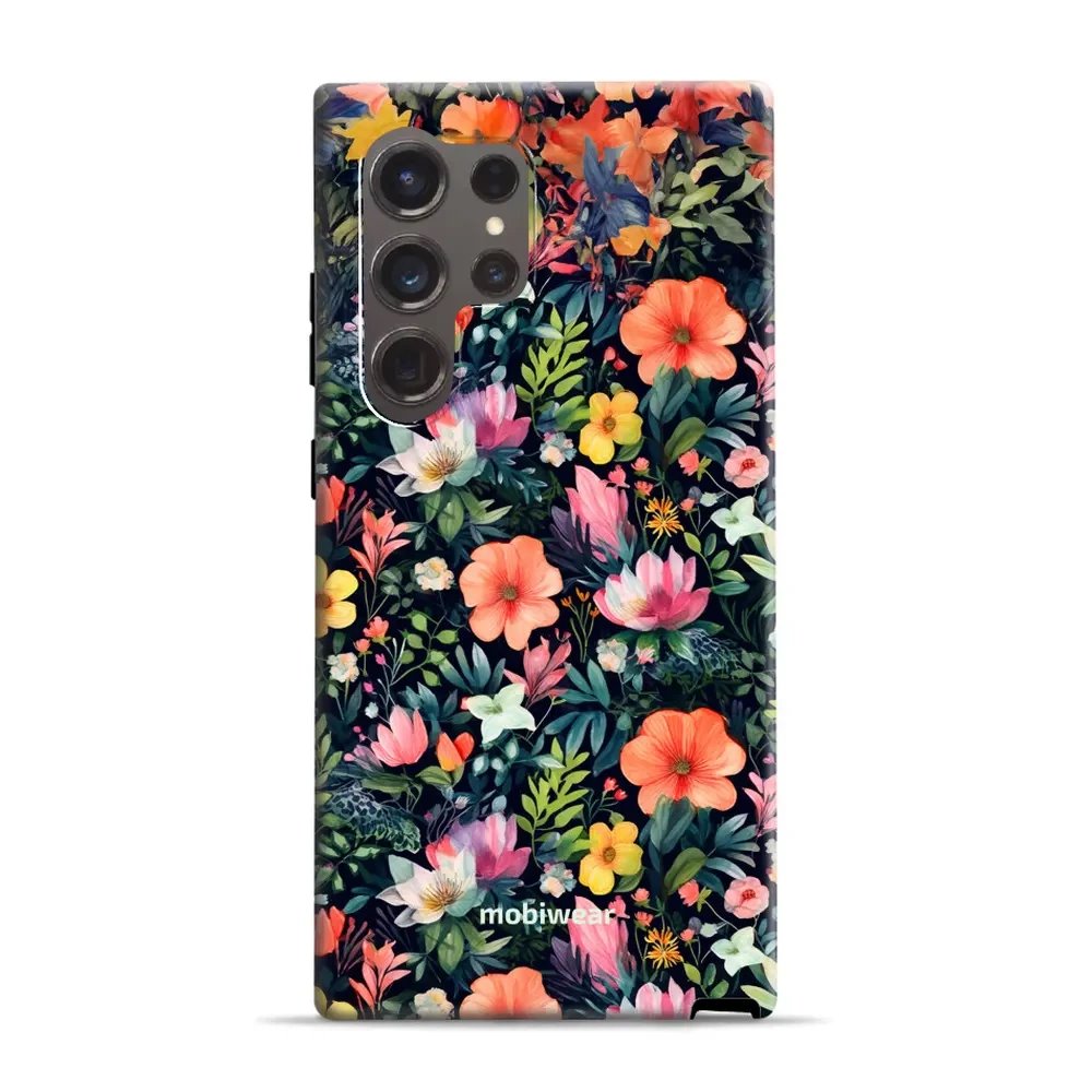 Odolný obal Mobiwear Elite Pro - Samsung Galaxy S24 Ultra - EP48E Pestré kvítky - VÝPRODEJ