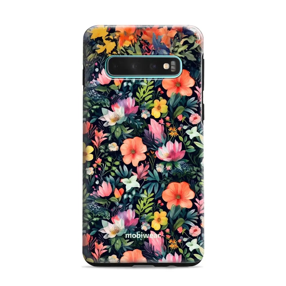 Odolný obal Mobiwear Elite Pro - Samsung Galaxy S10 Plus - EP48E Pestré kvítky