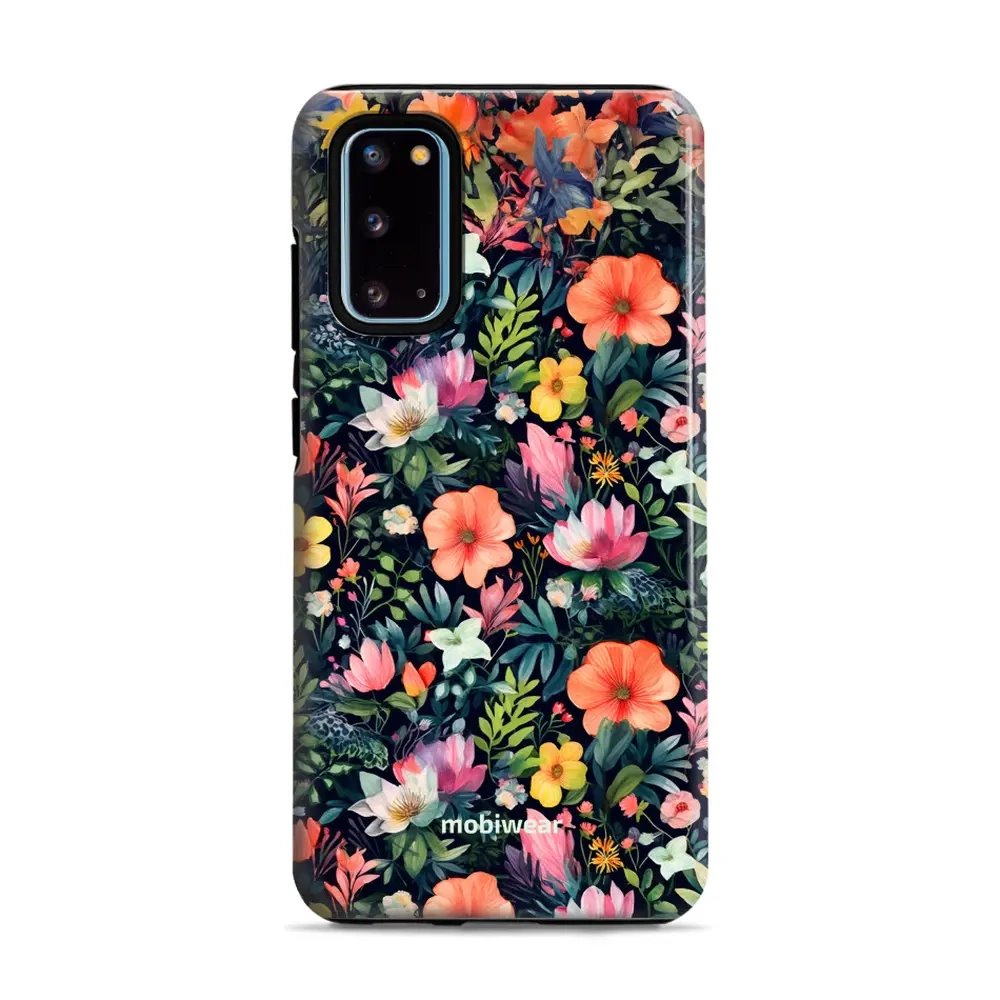 Odolný obal Mobiwear Elite Pro - Samsung Galaxy S20 - EP48E Pestré kvítky