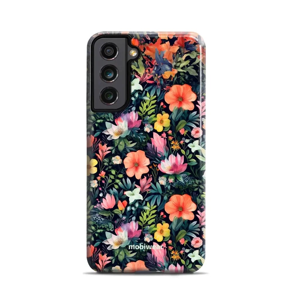 Odolný obal Mobiwear Elite Pro - Samsung Galaxy S21 FE - EP48E Pestré kvítky