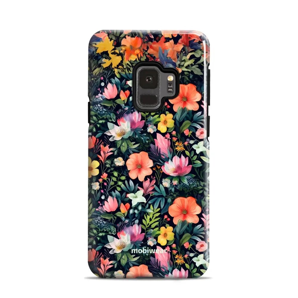 Odolný obal Mobiwear Elite Pro - Samsung Galaxy S9 - EP48E Pestré kvítky