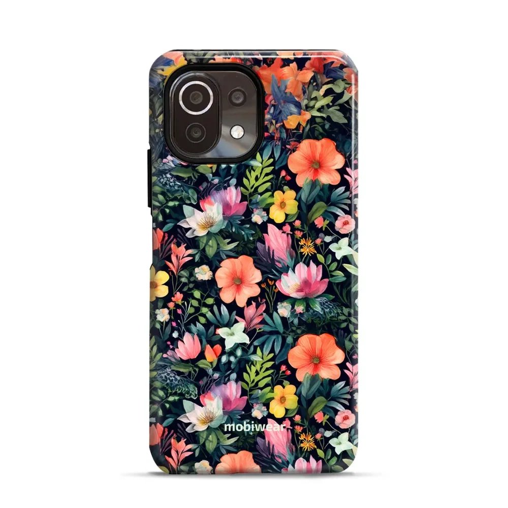 Odolný obal Mobiwear Elite Pro - Xiaomi 11 Lite 5G NE / Xiaomi Mi 11 Lite - EP48E Pestré kvítky
