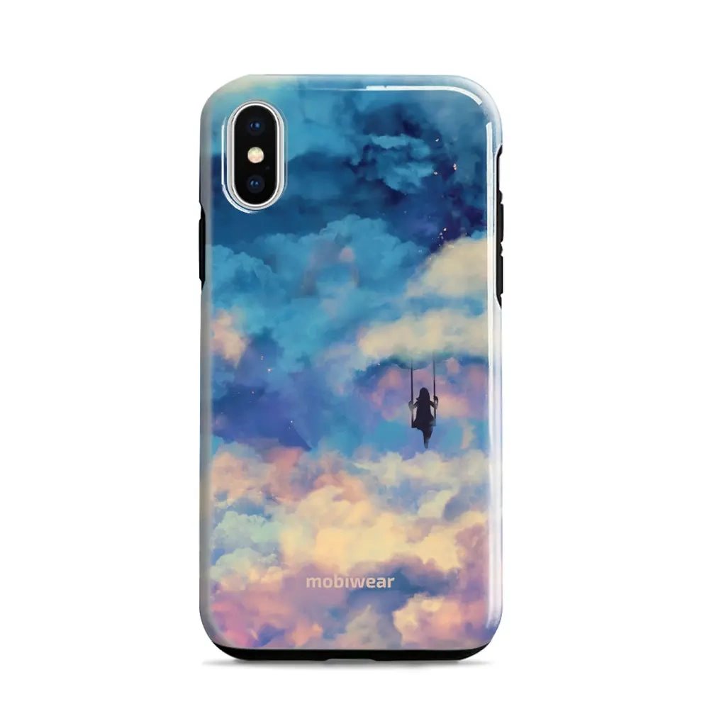 Odolný obal Mobiwear Elite Pro - Apple iPhone X / XS - ER09E Dívka na houpačce v oblacích