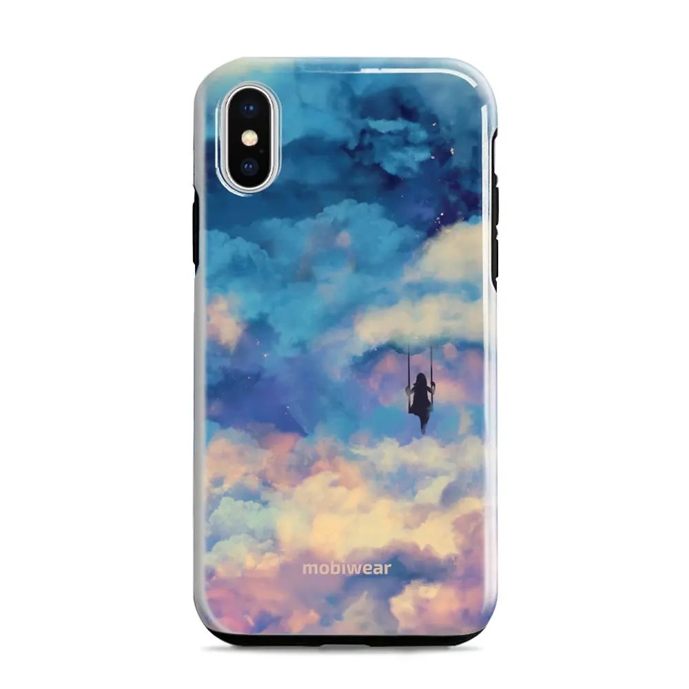 Odolný obal Mobiwear Elite Pro - Apple iPhone XR - ER09E Dívka na houpačce v oblacích