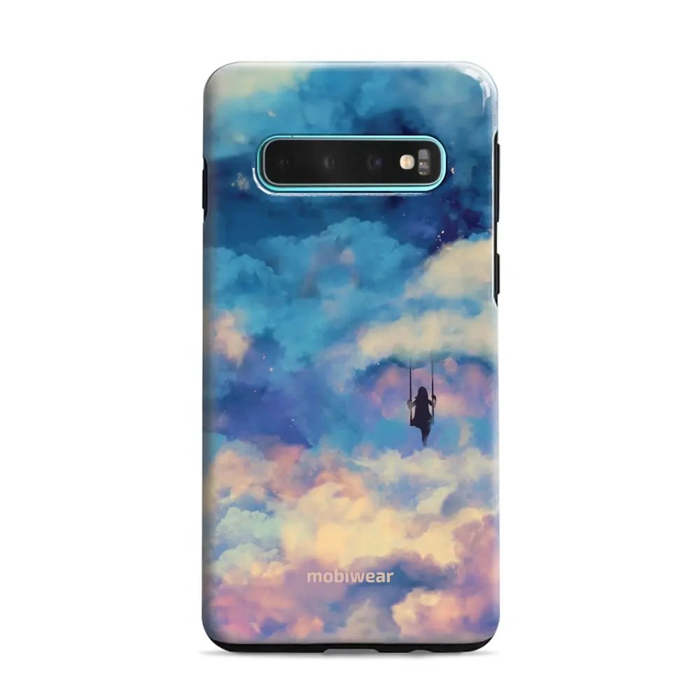 Odolný obal Mobiwear Elite Pro - Samsung Galaxy S10 Plus - ER09E Dívka na houpačce v oblacích