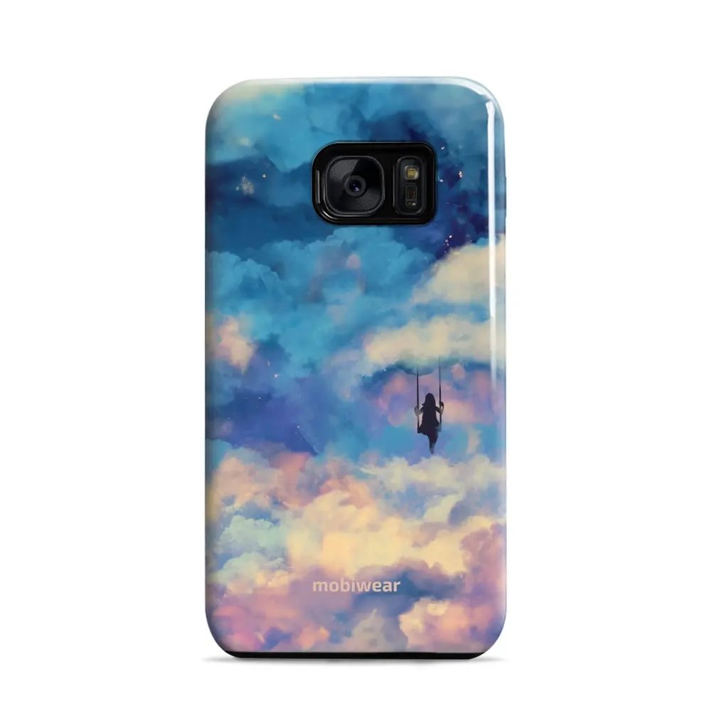 Odolný obal Mobiwear Elite Pro - Samsung Galaxy S7 - ER09E Dívka na houpačce v oblacích