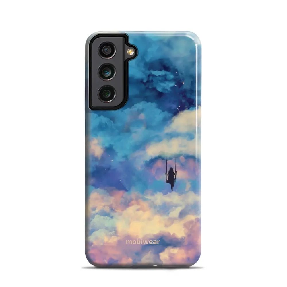 Odolný obal Mobiwear Elite Pro - Samsung Galaxy S21 FE - ER09E Dívka na houpačce v oblacích