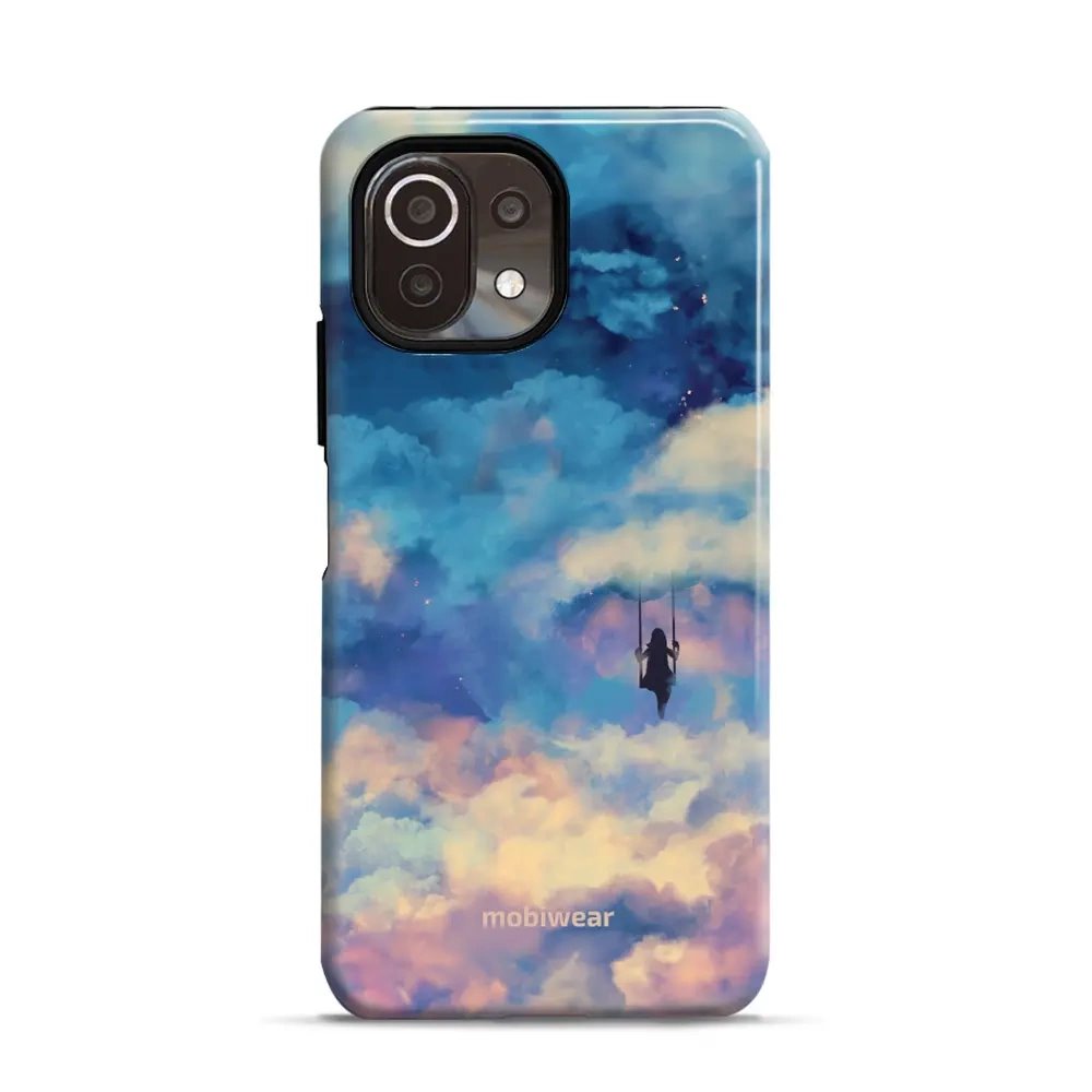 Odolný obal Mobiwear Elite Pro - Xiaomi 11 Lite 5G NE / Xiaomi Mi 11 Lite - ER09E Dívka na houpačce v oblacích