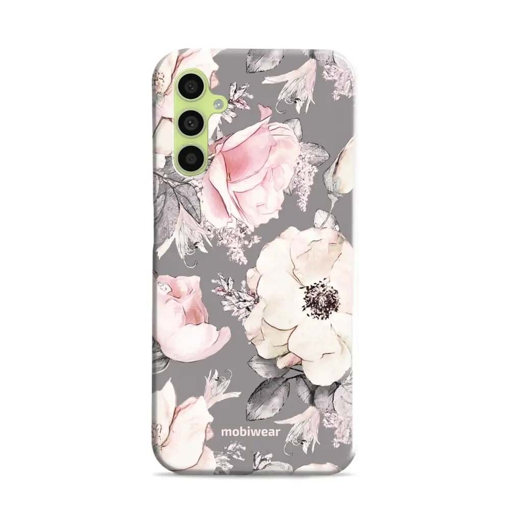 Odolný obal Mobiwear Elite Pro - Samsung Galaxy A34 5G - EX06E Květy na šedém pozadí