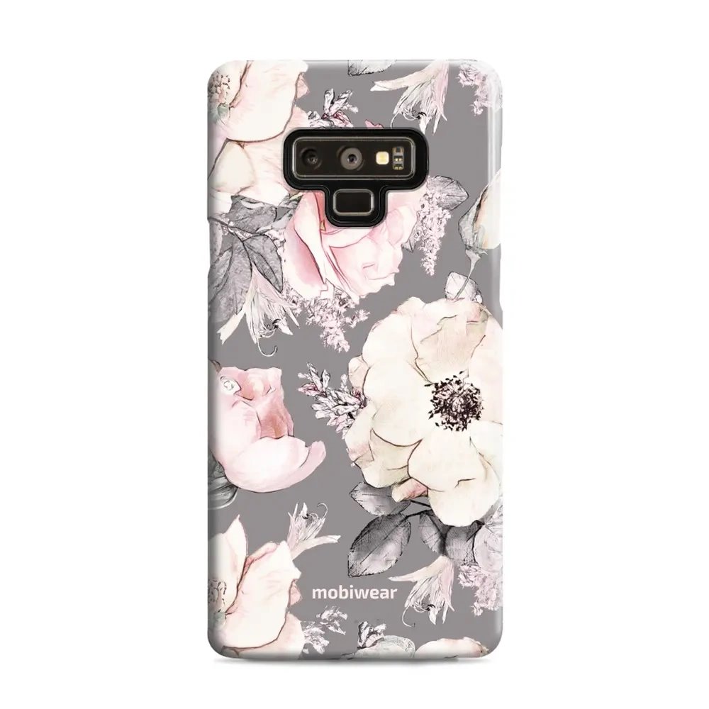 Odolný obal Mobiwear Elite Pro - Samsung Galaxy Note 9 - EX06E Květy na šedém pozadí