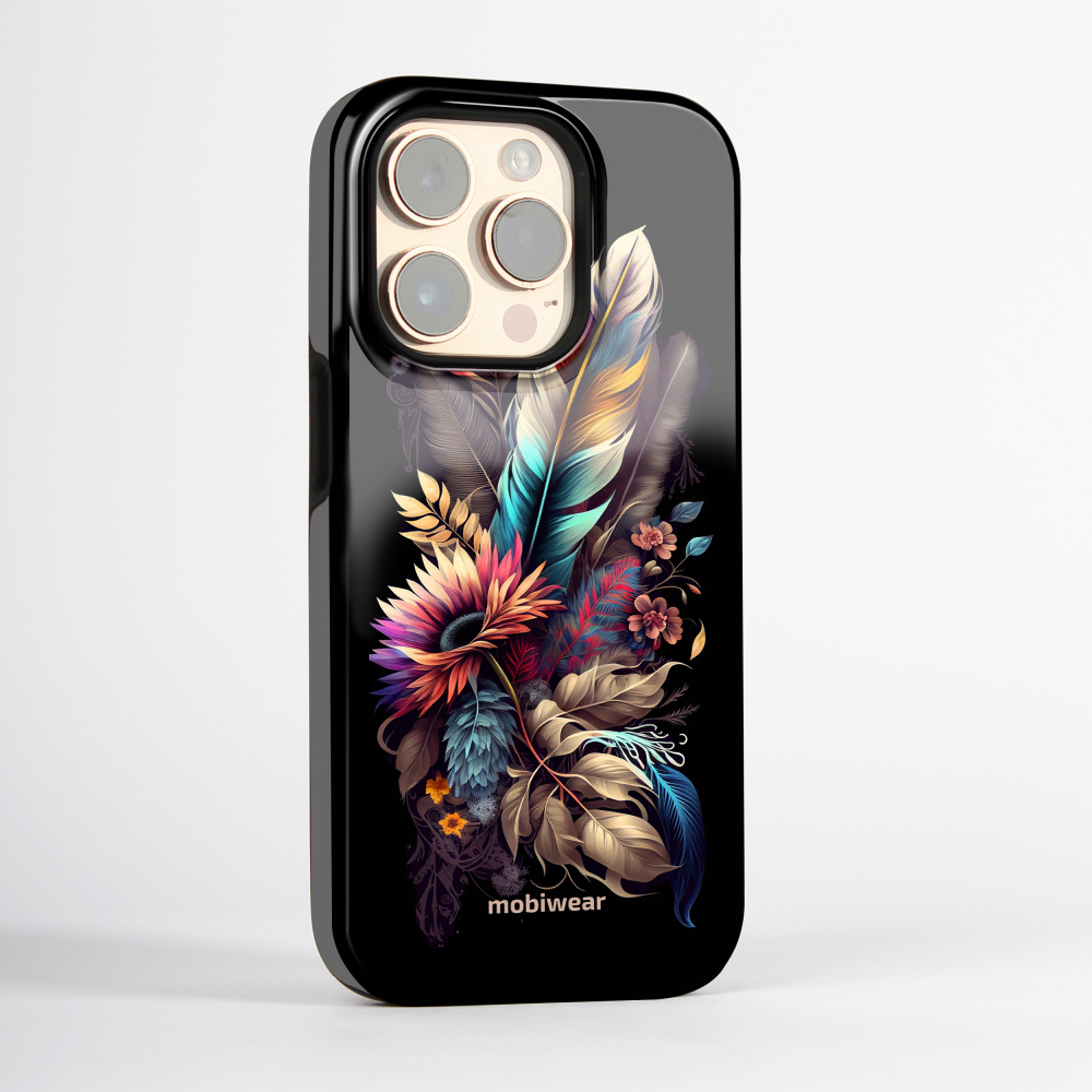 Odolný obal Mobiwear Elite Pro - Samsung Galaxy S24 - E011E Kytice s pírkem