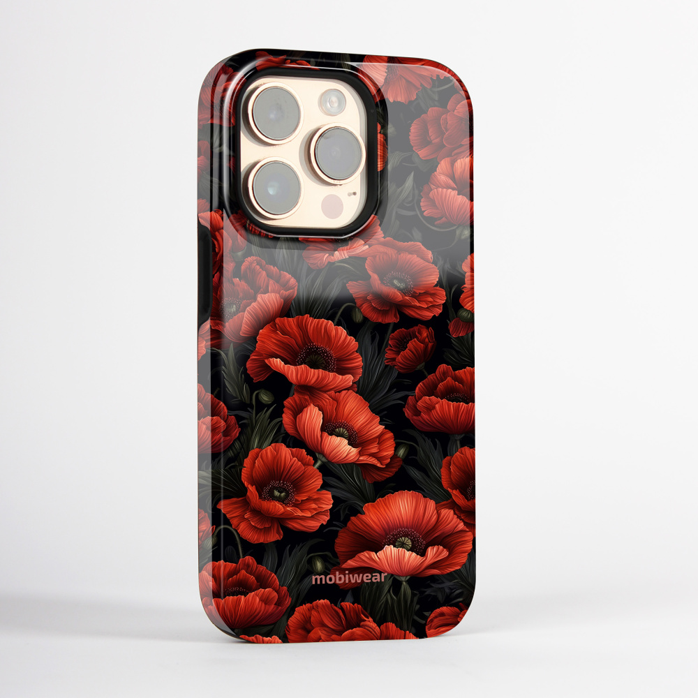 Odolný obal Mobiwear Elite Pro - Samsung Galaxy S24 - EP45E Temné červené květy