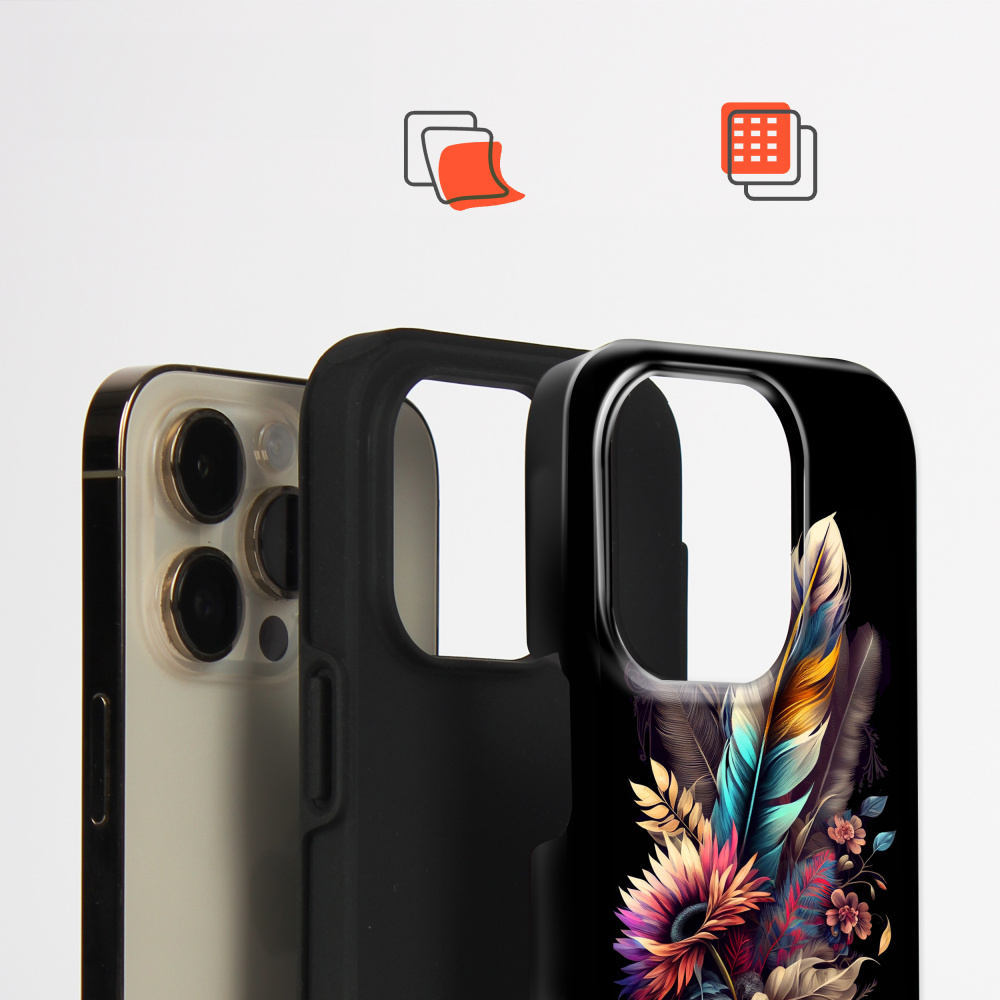 Odolný obal Mobiwear Elite Pro - Samsung Galaxy S24 - E011E Kytice s pírkem