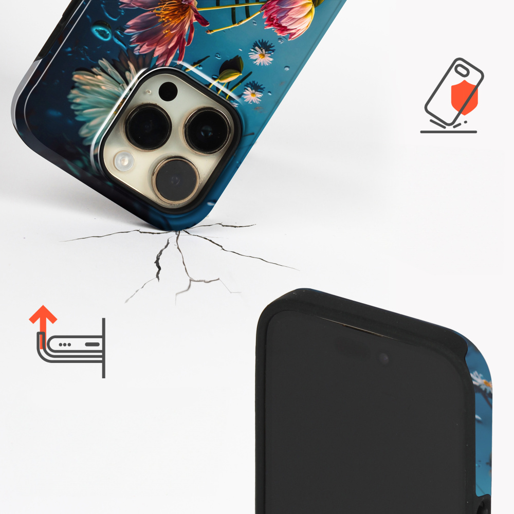 Odolný obal Mobiwear Elite Pro - Samsung Galaxy S24 - E013E Květy na hladině