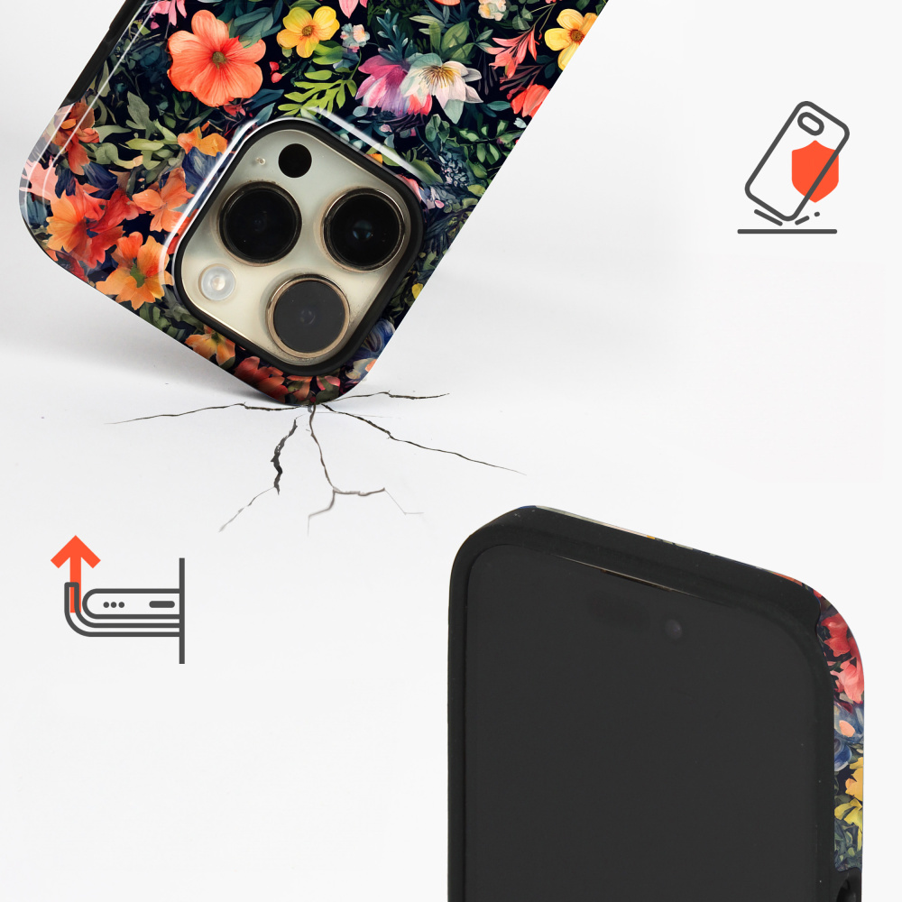 Odolný obal Mobiwear Elite Pro - Samsung Galaxy Z Flip 6 - EP48E Pestré kvítky