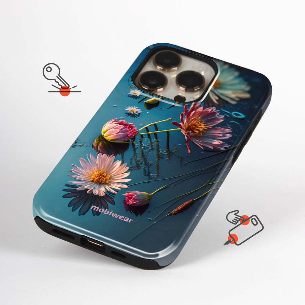 Odolný obal Mobiwear Elite Pro - Samsung Galaxy S24 - E013E Květy na hladině