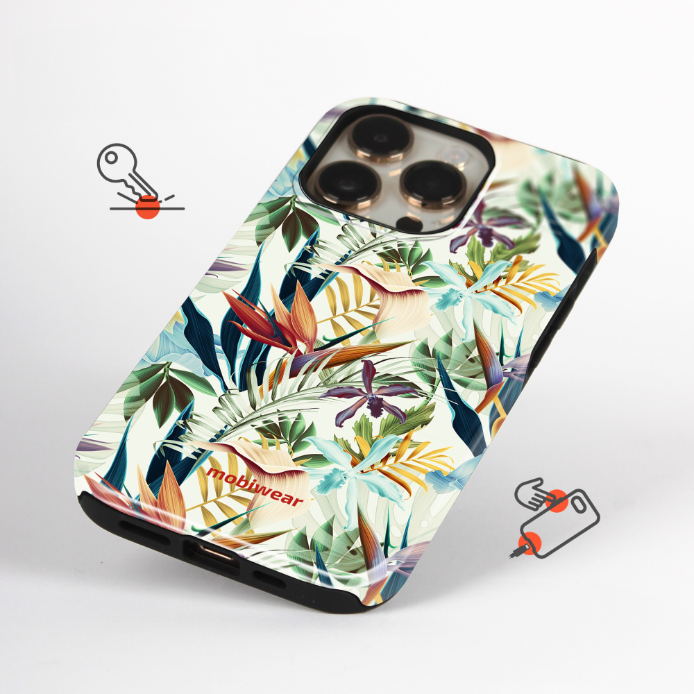 Odolný obal Mobiwear Elite Pro - Samsung Galaxy S21 Plus - E071E Flóra