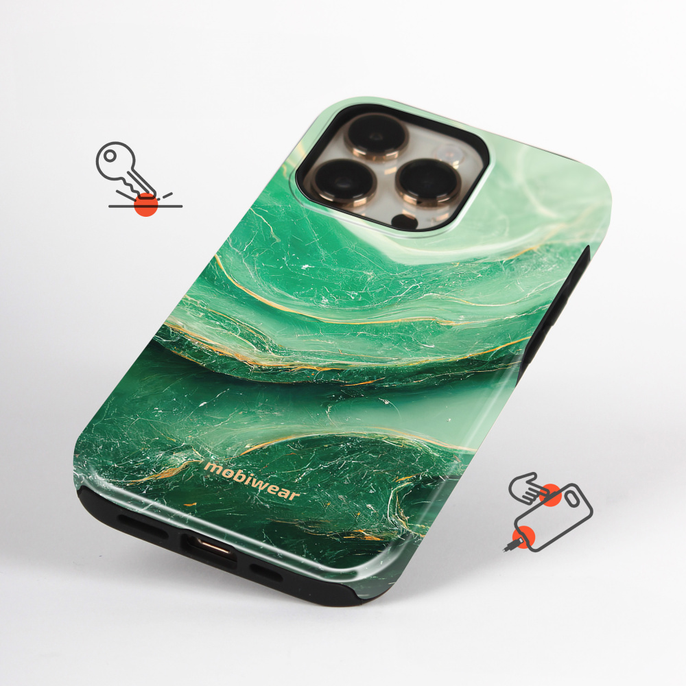 Odolný obal Mobiwear Elite Pro - Samsung Galaxy S21 Ultra - EP38E Zelený mramor