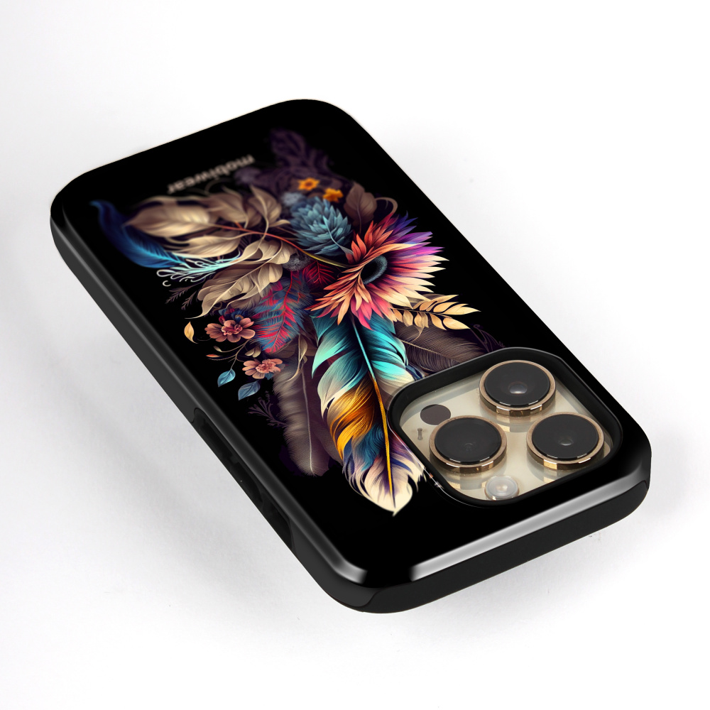 Odolný obal Mobiwear Elite Pro - Samsung Galaxy S24 - E011E Kytice s pírkem