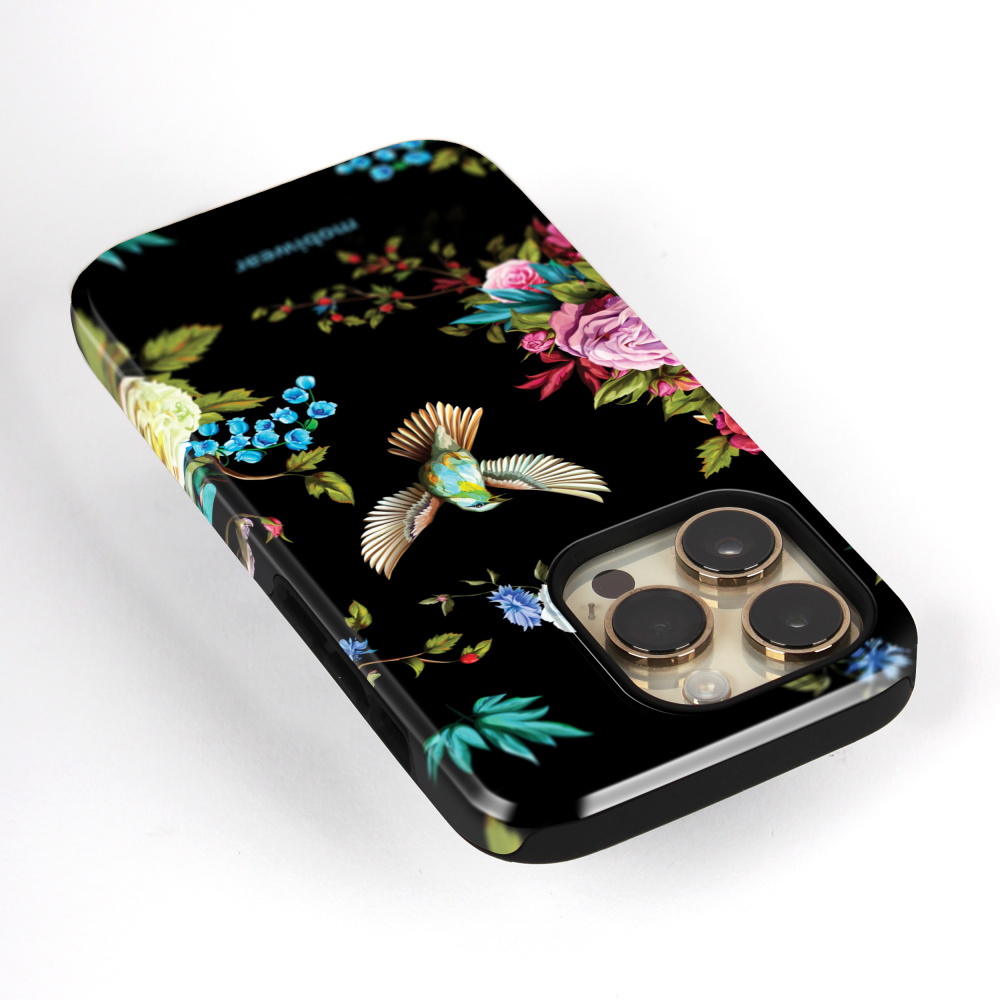 Odolný obal Mobiwear Elite Pro - Samsung Galaxy S21 Ultra - ED09E Ptáček a květy