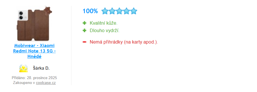 Recenze - flip knížkové pouzdro Mobiwear