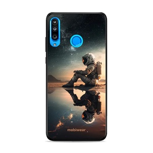 Lesklý kryt Mobiwear Glossy - Huawei P30 Lite - G003G Astronaut na samotce