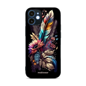Lesklý kryt Mobiwear Glossy - Apple iPhone 12 - G011G Kytice s pírkem